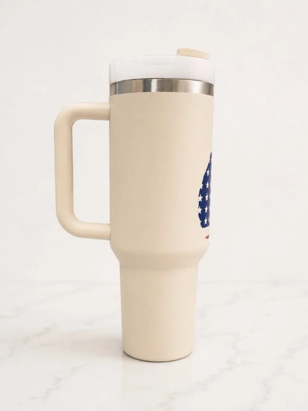 40 oz Patriotic USA Tumbler w/ Handle & Straw - Insulated Stainless Steel Mug